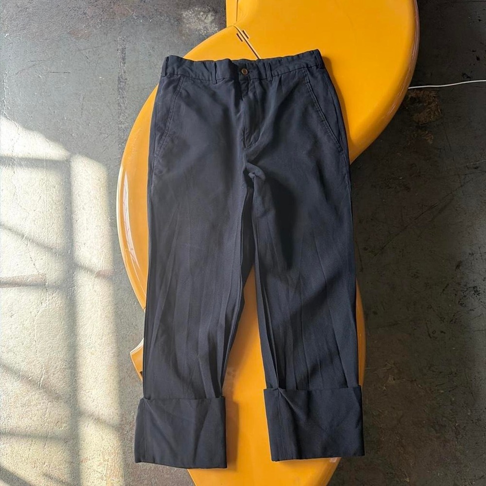 Comme des Garcons Navy Trousers Button Cuffs Japan RL-P020 Womens Size S